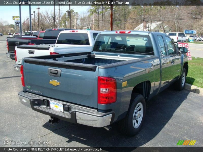 Blue Granite Metallic / Dark Titanium 2011 Chevrolet Silverado 1500 Extended Cab