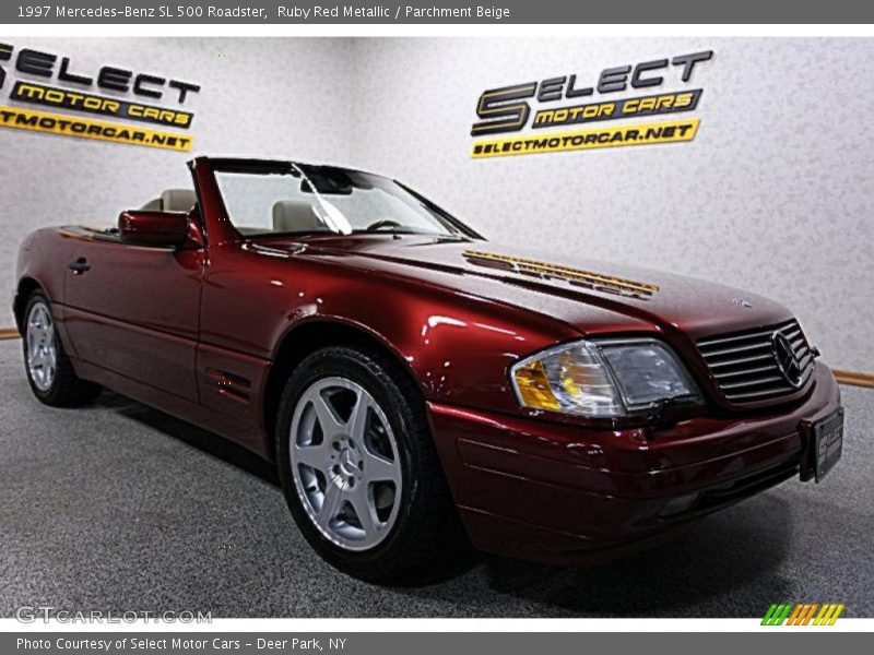 Ruby Red Metallic / Parchment Beige 1997 Mercedes-Benz SL 500 Roadster