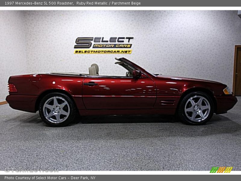 Ruby Red Metallic / Parchment Beige 1997 Mercedes-Benz SL 500 Roadster