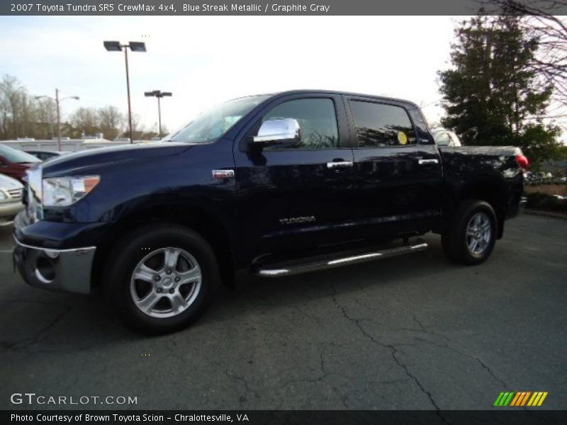 Blue Streak Metallic / Graphite Gray 2007 Toyota Tundra SR5 CrewMax 4x4