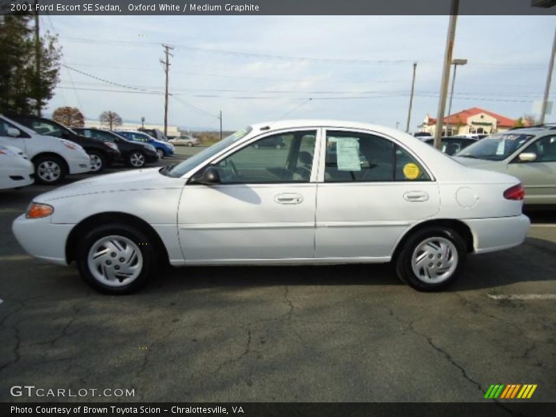 Oxford White / Medium Graphite 2001 Ford Escort SE Sedan