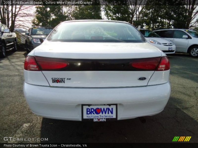Oxford White / Medium Graphite 2001 Ford Escort SE Sedan