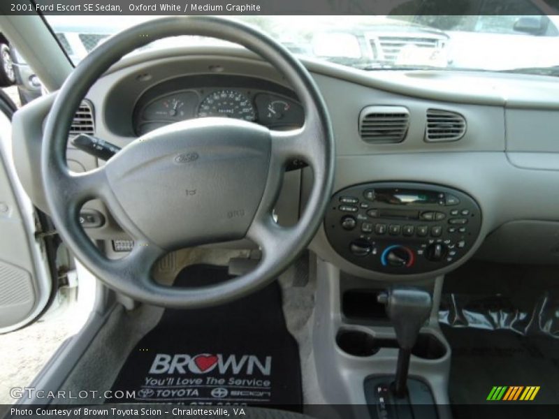 Oxford White / Medium Graphite 2001 Ford Escort SE Sedan