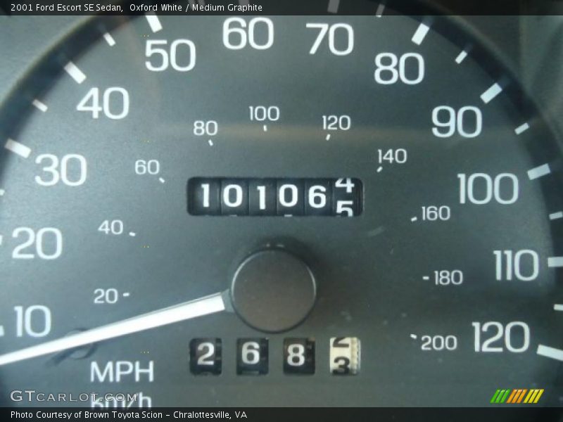 Oxford White / Medium Graphite 2001 Ford Escort SE Sedan