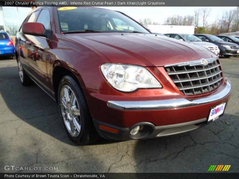 Inferno Red Crystal Pearl / Dark Khaki/Light Graystone 2007 Chrysler Pacifica Touring AWD