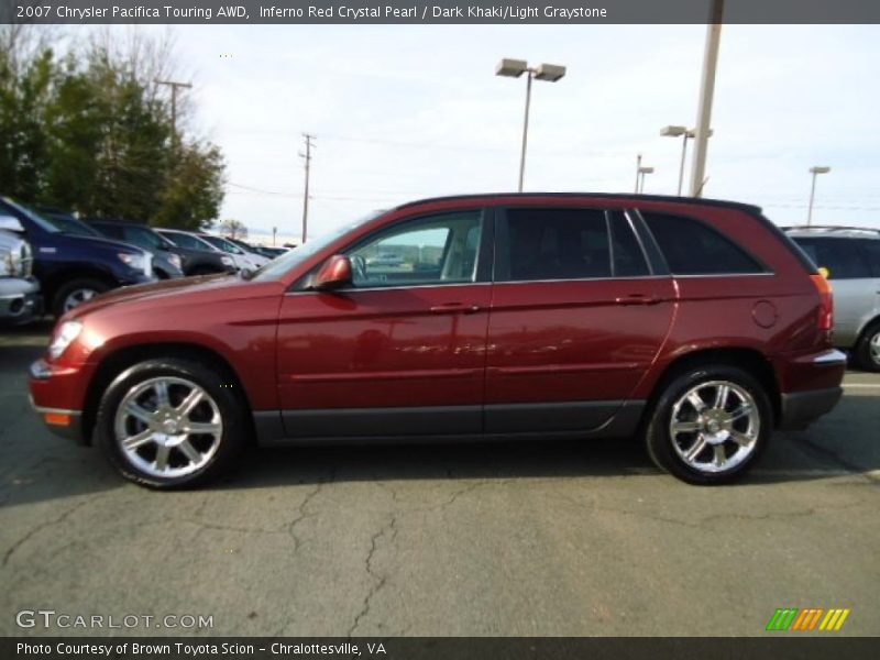 Inferno Red Crystal Pearl / Dark Khaki/Light Graystone 2007 Chrysler Pacifica Touring AWD