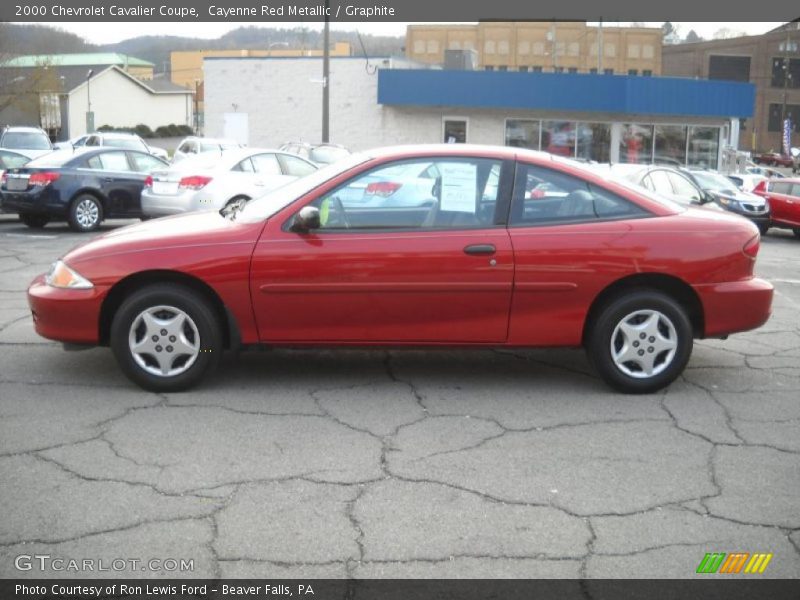 Cayenne Red Metallic / Graphite 2000 Chevrolet Cavalier Coupe