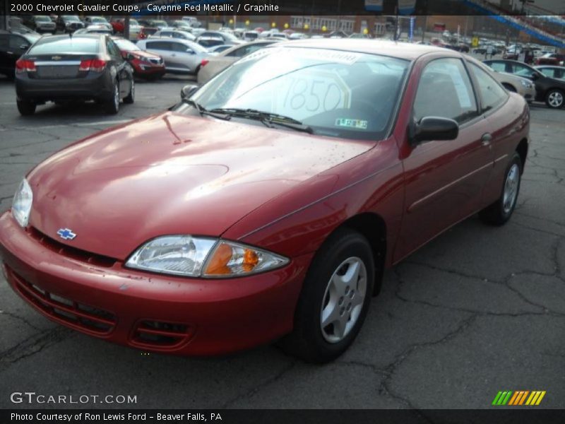 Cayenne Red Metallic / Graphite 2000 Chevrolet Cavalier Coupe