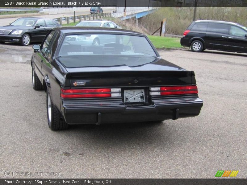 Black / Black/Gray 1987 Buick Regal Grand National