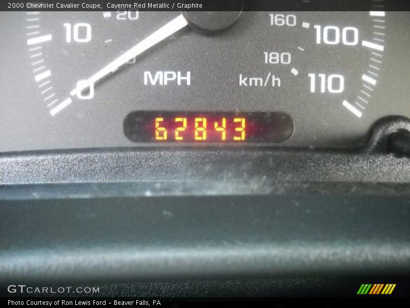 Cayenne Red Metallic / Graphite 2000 Chevrolet Cavalier Coupe