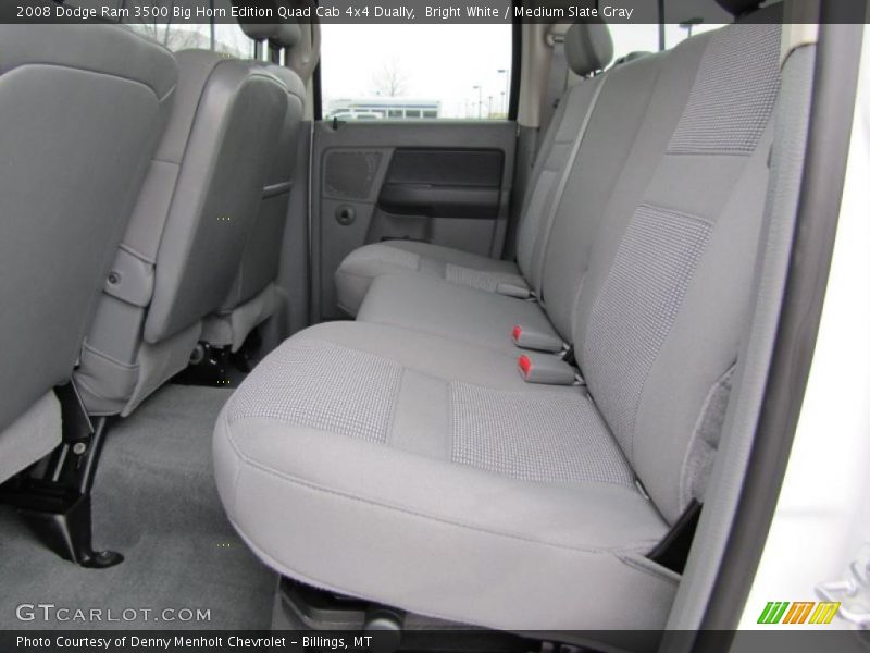 Bright White / Medium Slate Gray 2008 Dodge Ram 3500 Big Horn Edition Quad Cab 4x4 Dually