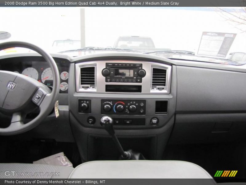 Bright White / Medium Slate Gray 2008 Dodge Ram 3500 Big Horn Edition Quad Cab 4x4 Dually
