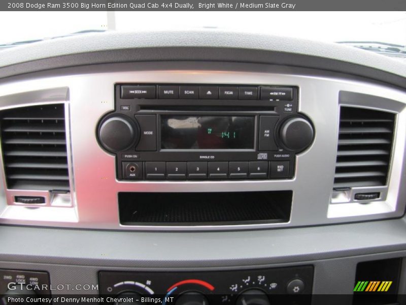 Bright White / Medium Slate Gray 2008 Dodge Ram 3500 Big Horn Edition Quad Cab 4x4 Dually