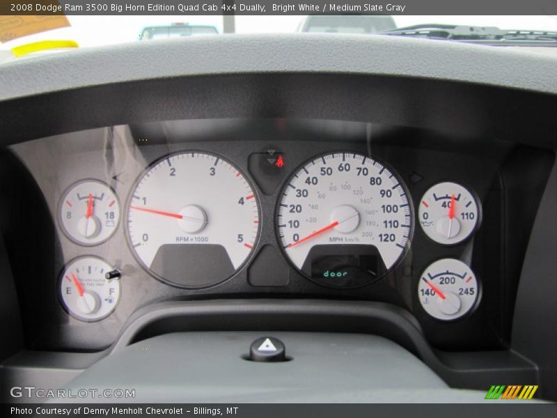 Bright White / Medium Slate Gray 2008 Dodge Ram 3500 Big Horn Edition Quad Cab 4x4 Dually
