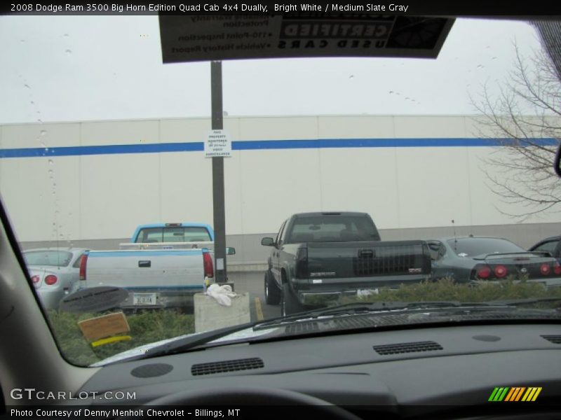 Bright White / Medium Slate Gray 2008 Dodge Ram 3500 Big Horn Edition Quad Cab 4x4 Dually
