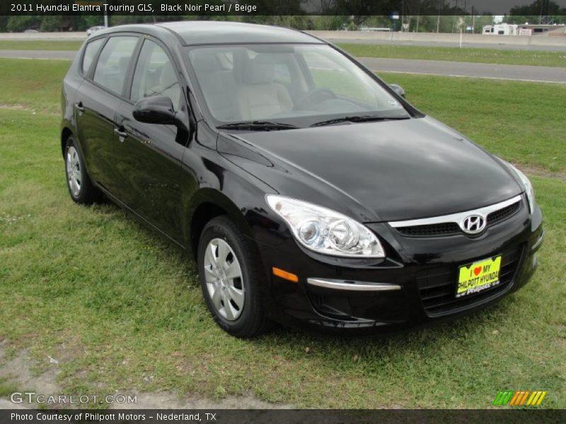 Black Noir Pearl / Beige 2011 Hyundai Elantra Touring GLS