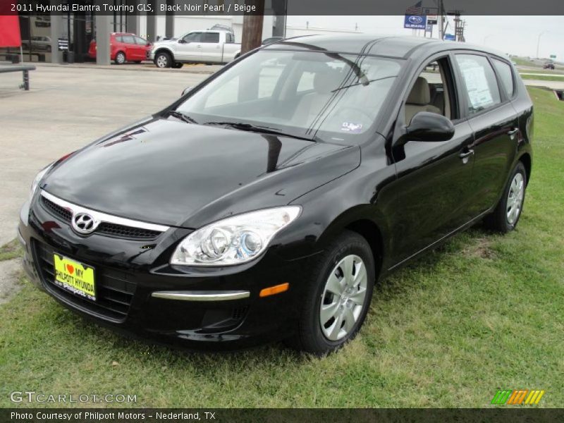 Black Noir Pearl / Beige 2011 Hyundai Elantra Touring GLS
