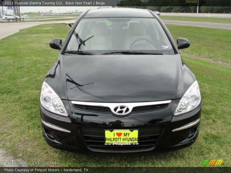 Black Noir Pearl / Beige 2011 Hyundai Elantra Touring GLS