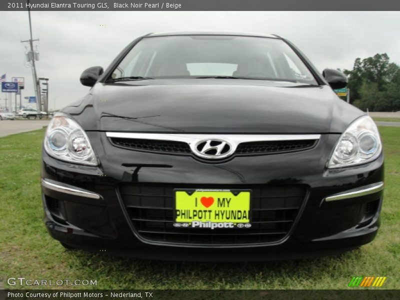 Black Noir Pearl / Beige 2011 Hyundai Elantra Touring GLS