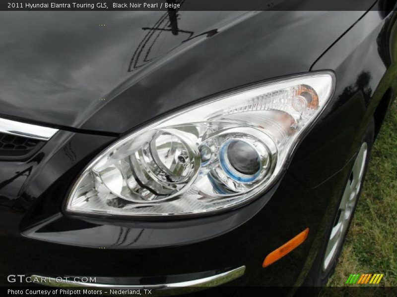Black Noir Pearl / Beige 2011 Hyundai Elantra Touring GLS