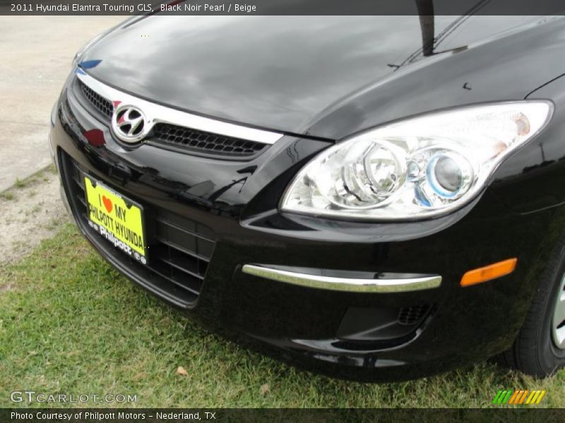 Black Noir Pearl / Beige 2011 Hyundai Elantra Touring GLS