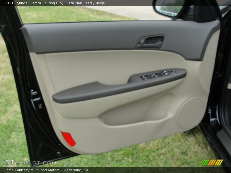 Black Noir Pearl / Beige 2011 Hyundai Elantra Touring GLS