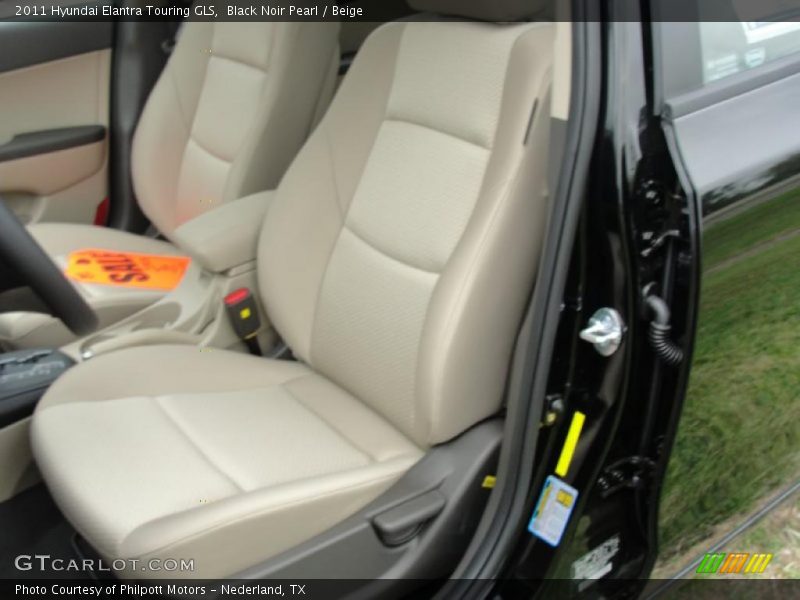 Black Noir Pearl / Beige 2011 Hyundai Elantra Touring GLS
