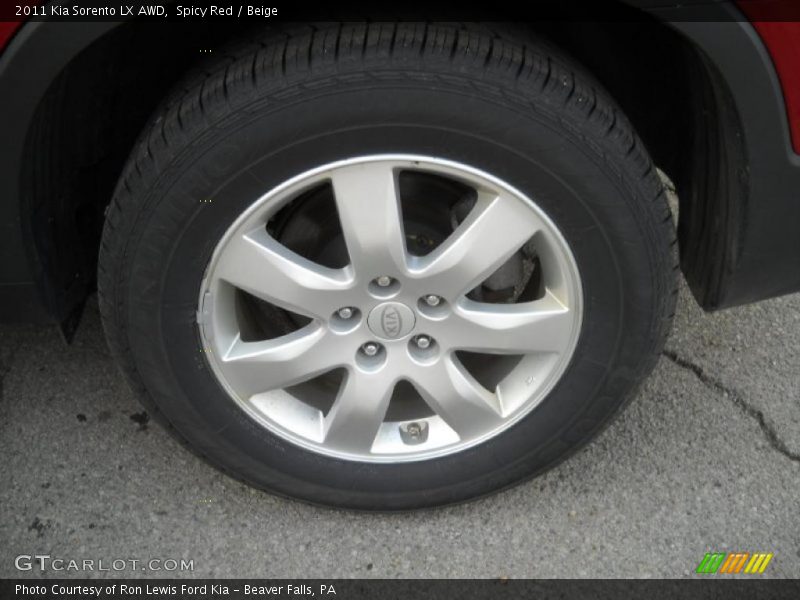 Spicy Red / Beige 2011 Kia Sorento LX AWD