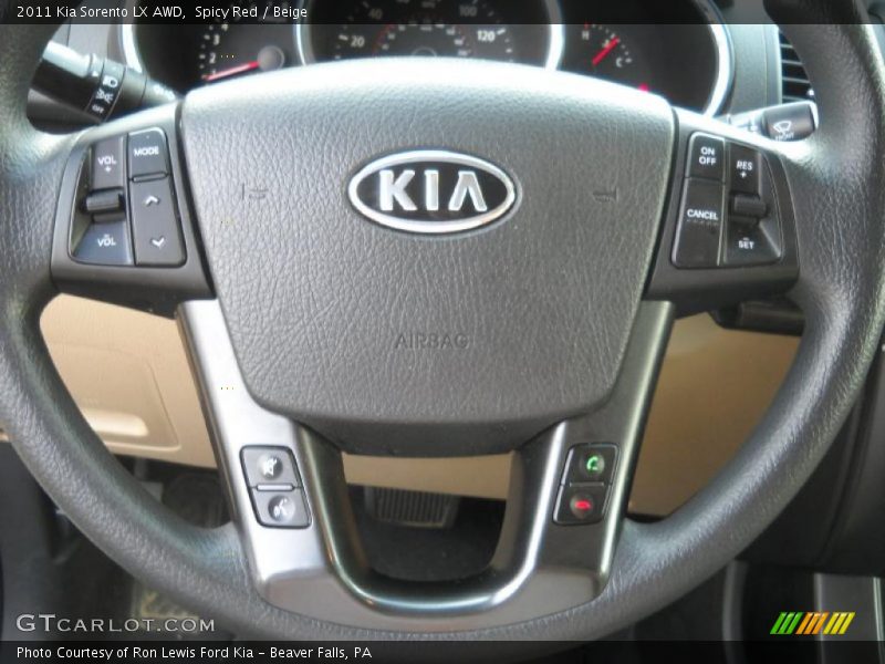 Spicy Red / Beige 2011 Kia Sorento LX AWD