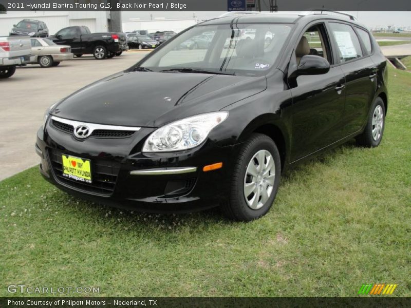 Black Noir Pearl / Beige 2011 Hyundai Elantra Touring GLS