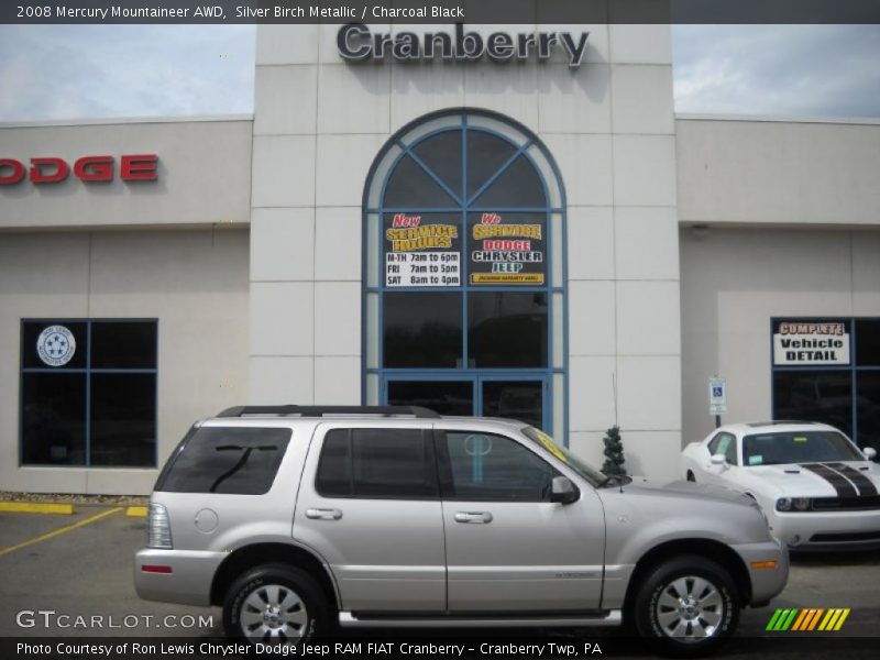 Silver Birch Metallic / Charcoal Black 2008 Mercury Mountaineer AWD