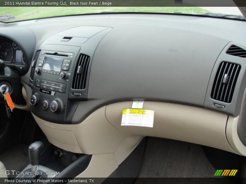 Black Noir Pearl / Beige 2011 Hyundai Elantra Touring GLS