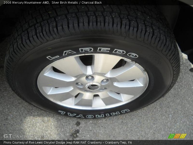 Silver Birch Metallic / Charcoal Black 2008 Mercury Mountaineer AWD