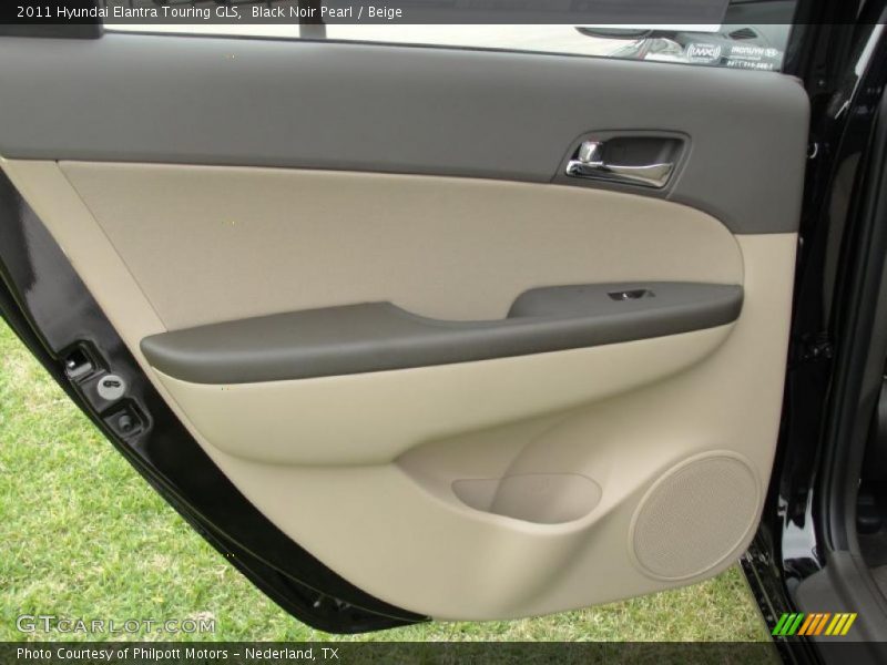 Black Noir Pearl / Beige 2011 Hyundai Elantra Touring GLS