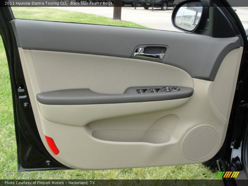 Black Noir Pearl / Beige 2011 Hyundai Elantra Touring GLS