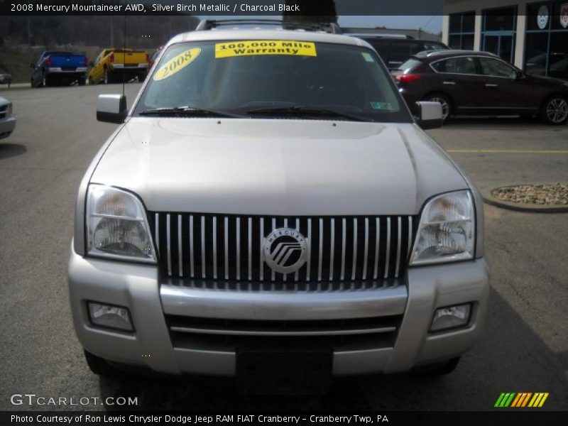 Silver Birch Metallic / Charcoal Black 2008 Mercury Mountaineer AWD