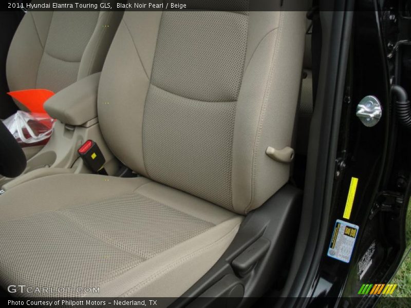 Black Noir Pearl / Beige 2011 Hyundai Elantra Touring GLS