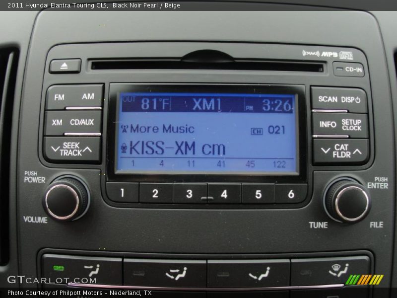 Black Noir Pearl / Beige 2011 Hyundai Elantra Touring GLS