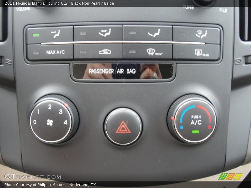 Black Noir Pearl / Beige 2011 Hyundai Elantra Touring GLS