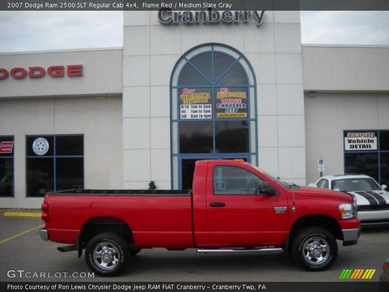 Flame Red / Medium Slate Gray 2007 Dodge Ram 2500 SLT Regular Cab 4x4