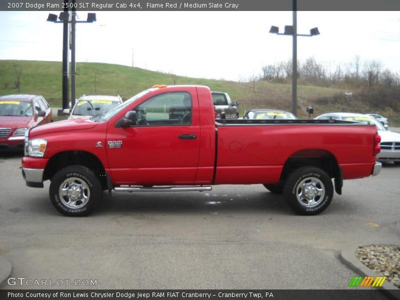 Flame Red / Medium Slate Gray 2007 Dodge Ram 2500 SLT Regular Cab 4x4