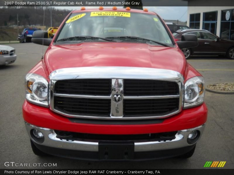 Flame Red / Medium Slate Gray 2007 Dodge Ram 2500 SLT Regular Cab 4x4