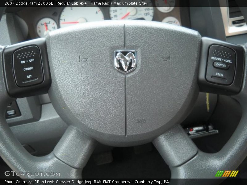 Flame Red / Medium Slate Gray 2007 Dodge Ram 2500 SLT Regular Cab 4x4