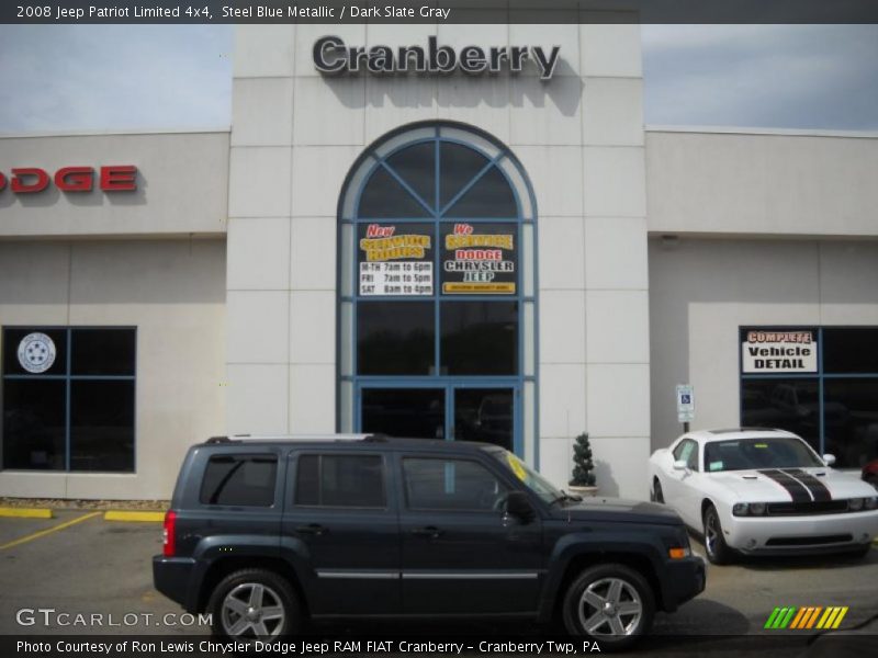Steel Blue Metallic / Dark Slate Gray 2008 Jeep Patriot Limited 4x4