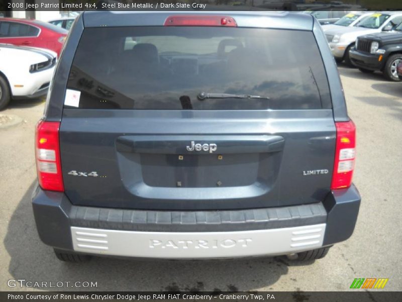 Steel Blue Metallic / Dark Slate Gray 2008 Jeep Patriot Limited 4x4