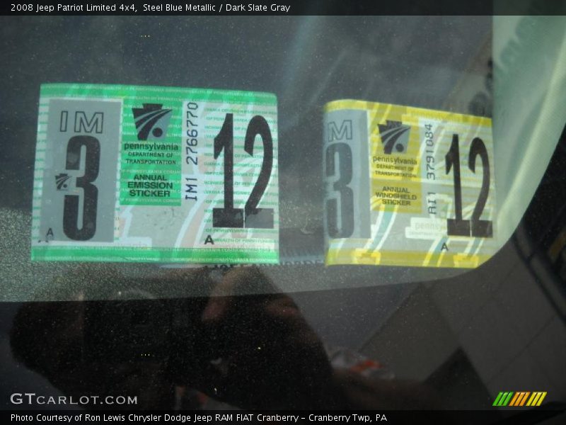 Steel Blue Metallic / Dark Slate Gray 2008 Jeep Patriot Limited 4x4