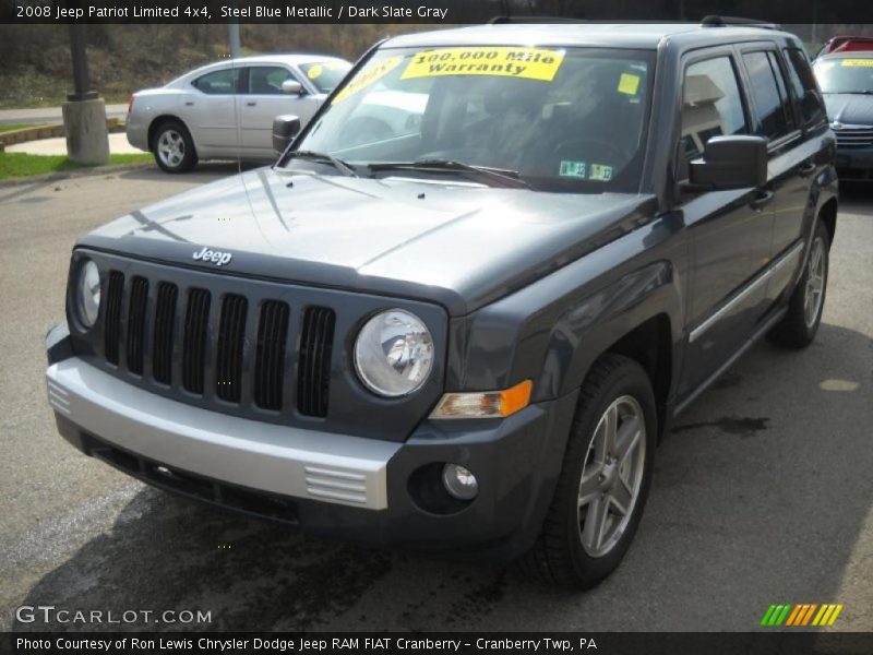 Steel Blue Metallic / Dark Slate Gray 2008 Jeep Patriot Limited 4x4