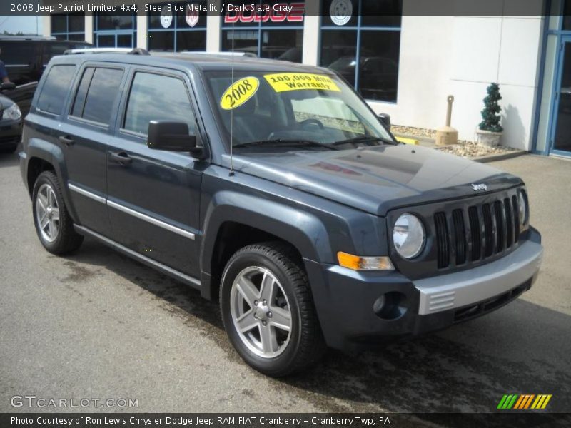 Steel Blue Metallic / Dark Slate Gray 2008 Jeep Patriot Limited 4x4