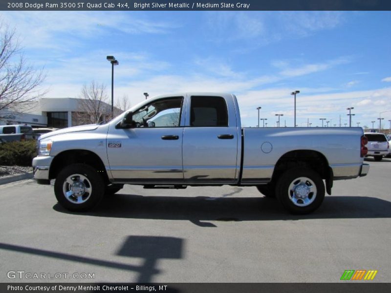 Bright Silver Metallic / Medium Slate Gray 2008 Dodge Ram 3500 ST Quad Cab 4x4