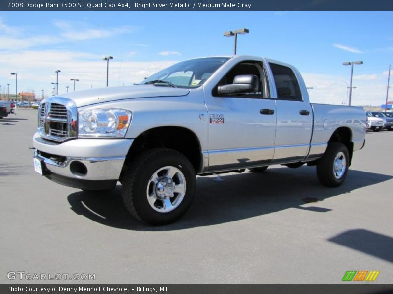 Bright Silver Metallic / Medium Slate Gray 2008 Dodge Ram 3500 ST Quad Cab 4x4